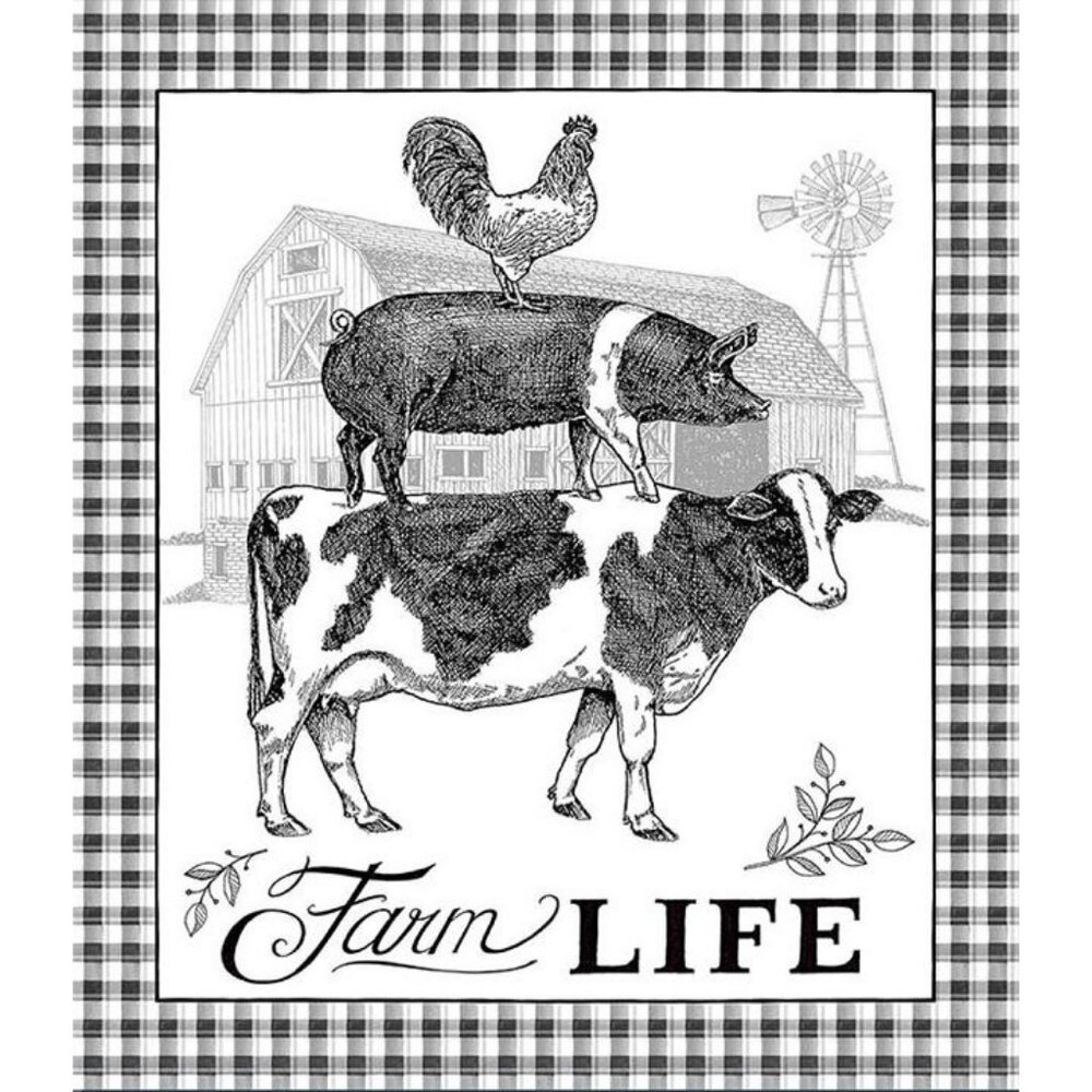 New Farm Life Cow Pig Chicken Plush Throw Blanket Gift Animals Rooster Barn SOFT
